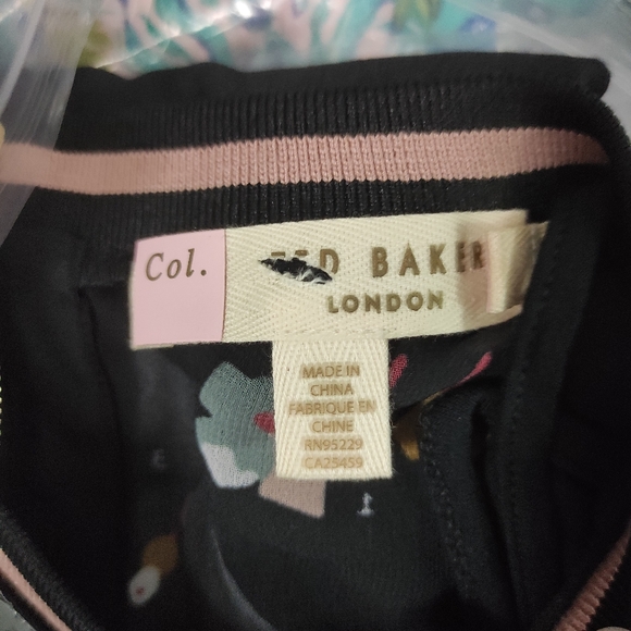 Ted Baker Zolba Floral Back Dress Black - Picture 7 of 8